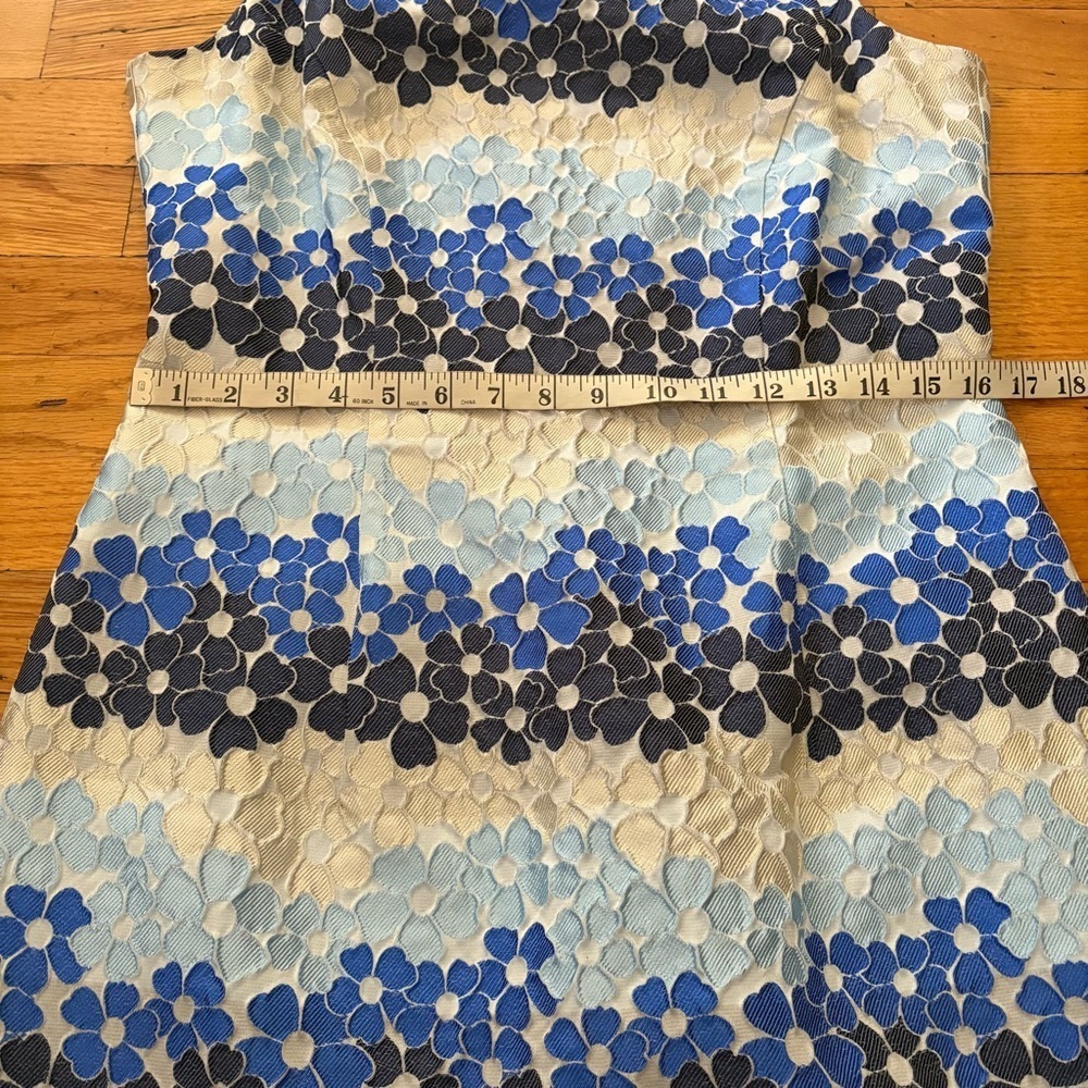 Sara Campbell Blue Floral Dress Size 10 - Picture 3 of 9